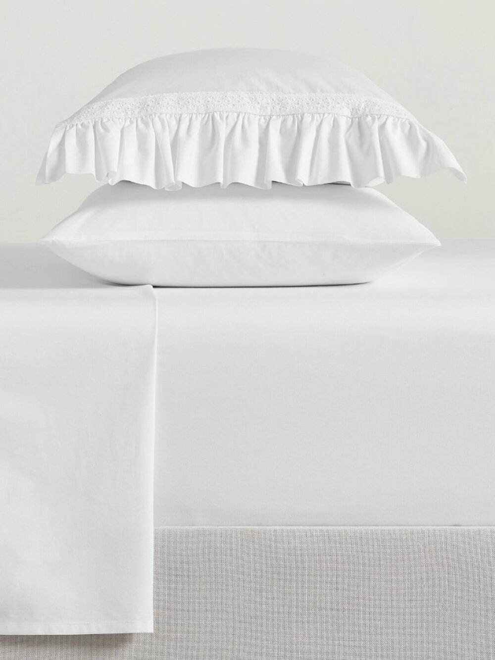 LoveShackFancy x Pottery Barn NWT Ruffle Crochet Pillowcases Standard - Picture 3 of 6